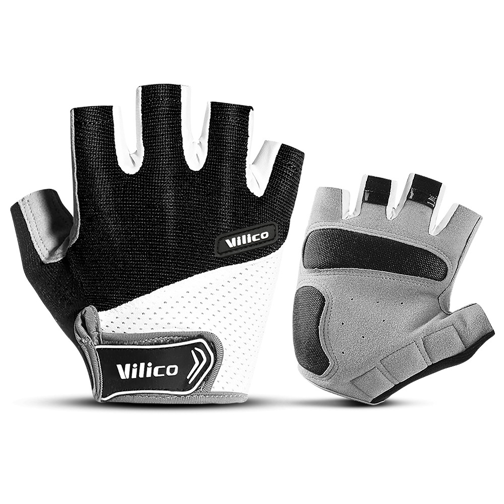 Mountain Biking Gloves Mens - Guanti da Ciclismo Mezze Dita Antiurto