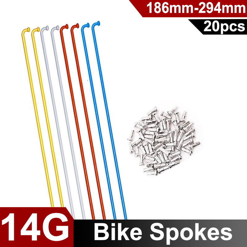 Mountain Biking Blue Mountains - 20 Pezzi Raggi Bici Colorati 14G