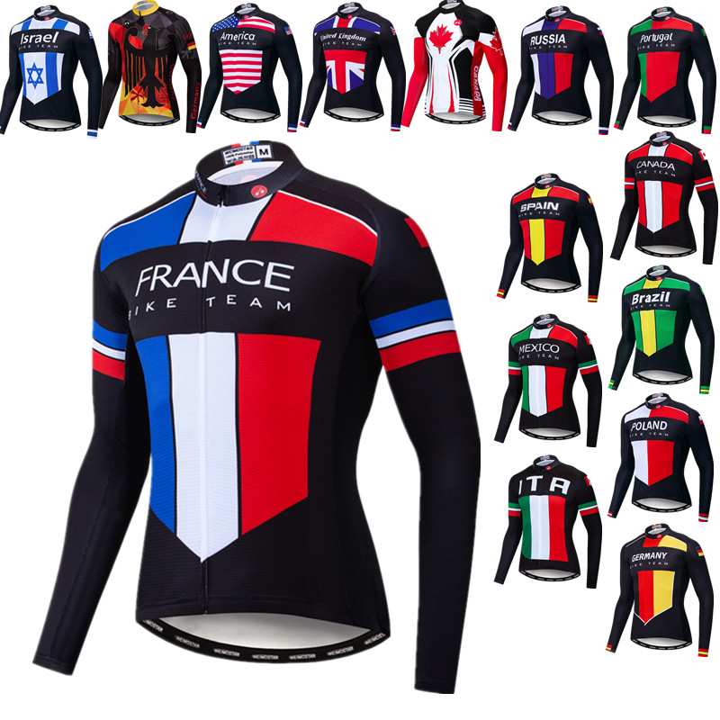 Mountain Biking France - Maglia da ciclismo da uomo francese