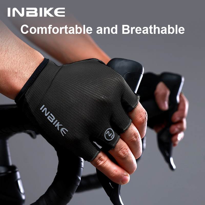 Mountain Biking Gloves Mens - Guanti da Ciclismo INBIKE Mezze Dita