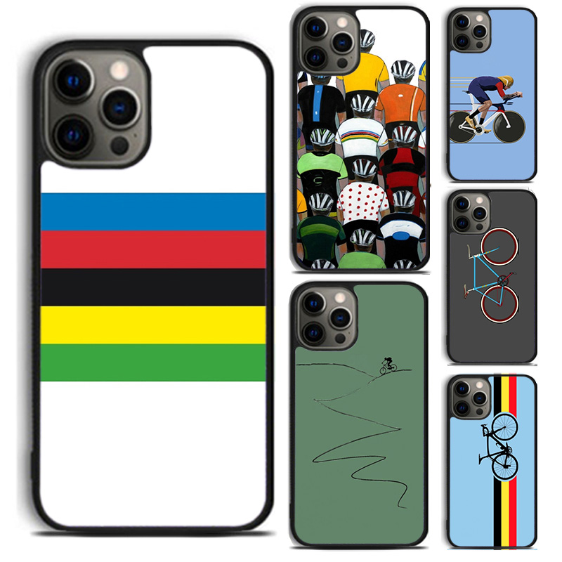 Mountain Biking Cartoon - Custodia per telefono artistico da ciclismo