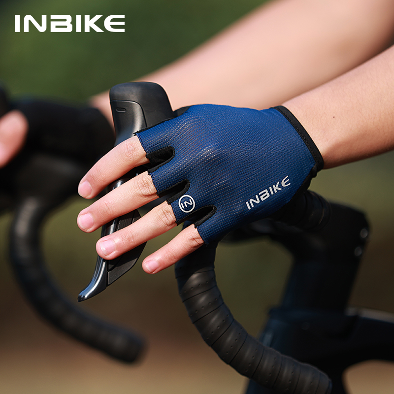 Mountain Biking Gloves Mens - Guanti da Ciclismo INBIKE Mezze Dita