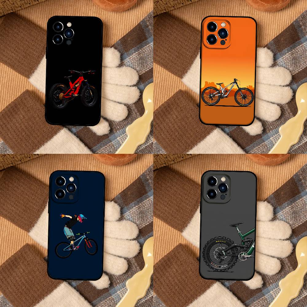 Mountain Biking Cartoon - Custodia per telefono da ciclismo MTB