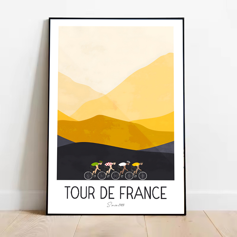Poster su tela con ciclista in - Mountain Biking France recensione e prezzo